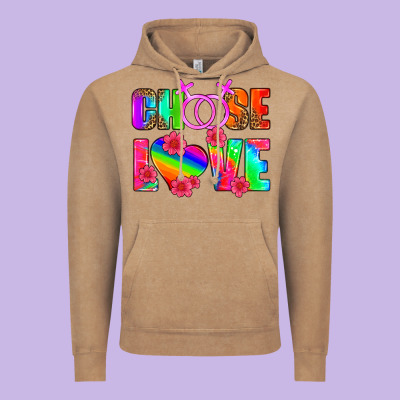 Choose Love (lesbian) Vintage Hoodie Designed By Hra Design Shop