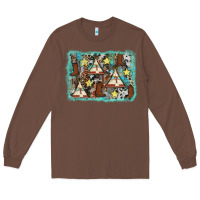 Chestnut tribe tent western background Long Sleeve Tee - AdoDesignShop