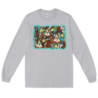 Moon Dust tribe tent western background Long Sleeve Tee - AdoDesignShop