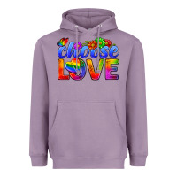 Lavender Pride LGBTQ+ Choose Love Heavyweight Hoodie - BundleAndBundleShop