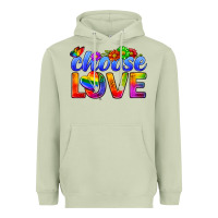 Matcha Pride LGBTQ+ Choose Love Heavyweight Hoodie - BundleAndBundleShop