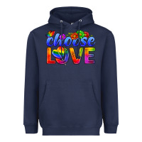 Navy Pride LGBTQ+ Choose Love Heavyweight Hoodie - BundleAndBundleShop