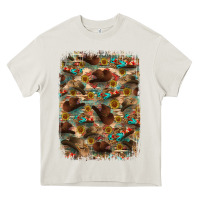 Cream western  background Heavy Core Tee - RanaPortraitStore