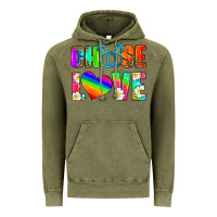 Vintage Olive choose love (gay) Vintage Hoodie - HRA Design Shop