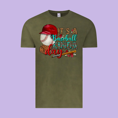 It's A Baseball Kinda Day Vintage Tee Designed By Bundleandbundleshop