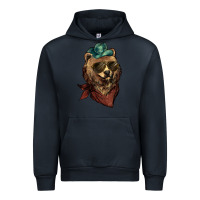 Navy Bear cowboy bandana glasses Urban Hoodie - HowdyJamesFarm