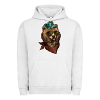Pigment Lunar Rock Bear cowboy bandana glasses Urban Hoodie - HowdyJamesFarm