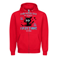Red i survived 100 days of school cat Zipper Hoodie - MaliasSmallBusiness