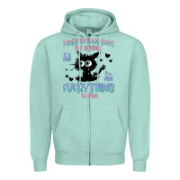 Seafoam i survived 100 days of school cat Zipper Hoodie - MaliasSmallBusiness