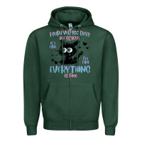 Sports Green i survived 100 days of school cat Zipper Hoodie - MaliasSmallBusiness