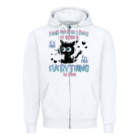 White i survived 100 days of school cat Zipper Hoodie - MaliasSmallBusiness