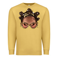 Antique Gold Afro Bantu Knots Hairstyles Messy Bun With Clasp Bbs  2 Premium Sweatshirt - BundleAndBundleShop