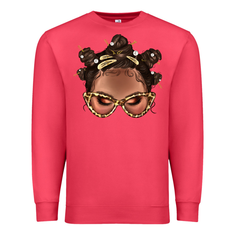 Afro Bantu Knots Hairstyles Messy Bun With Clasp Bbs  2 Premium Sweatshirt by BundleAndBundleShop | Teevron