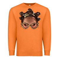 Carrot Afro Bantu Knots Hairstyles Messy Bun With Clasp Bbs  2 Premium Sweatshirt - BundleAndBundleShop