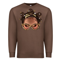 Chestnut Afro Bantu Knots Hairstyles Messy Bun With Clasp Bbs  2 Premium Sweatshirt - BundleAndBundleShop