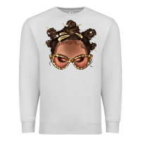 Dove Grey Afro Bantu Knots Hairstyles Messy Bun With Clasp Bbs  2 Premium Sweatshirt - BundleAndBundleShop