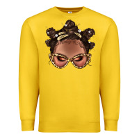 Lemon Afro Bantu Knots Hairstyles Messy Bun With Clasp Bbs  2 Premium Sweatshirt - BundleAndBundleShop