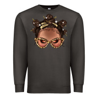 Smoke Afro Bantu Knots Hairstyles Messy Bun With Clasp Bbs  2 Premium Sweatshirt - BundleAndBundleShop