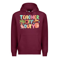 Burgundy teacher off duty summer Premium Hoodie - JahusDesignShop