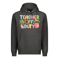 Charcoal Heather teacher off duty summer Premium Hoodie - JahusDesignShop