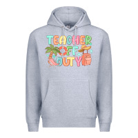 Heather Grey teacher off duty summer Premium Hoodie - JahusDesignShop