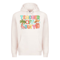 Pale Pink teacher off duty summer Premium Hoodie - JahusDesignShop