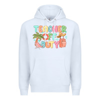 White teacher off duty summer Premium Hoodie - JahusDesignShop