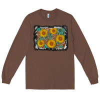Chestnut leather sunflower background Long Sleeve Tee - AdoDesignShop