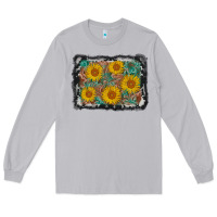 Moon Dust leather sunflower background Long Sleeve Tee - AdoDesignShop