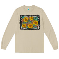 Mushroom leather sunflower background Long Sleeve Tee - AdoDesignShop