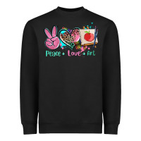 Black peace love art   ado Heavyweight Sweatshirt - AdoDesignShop