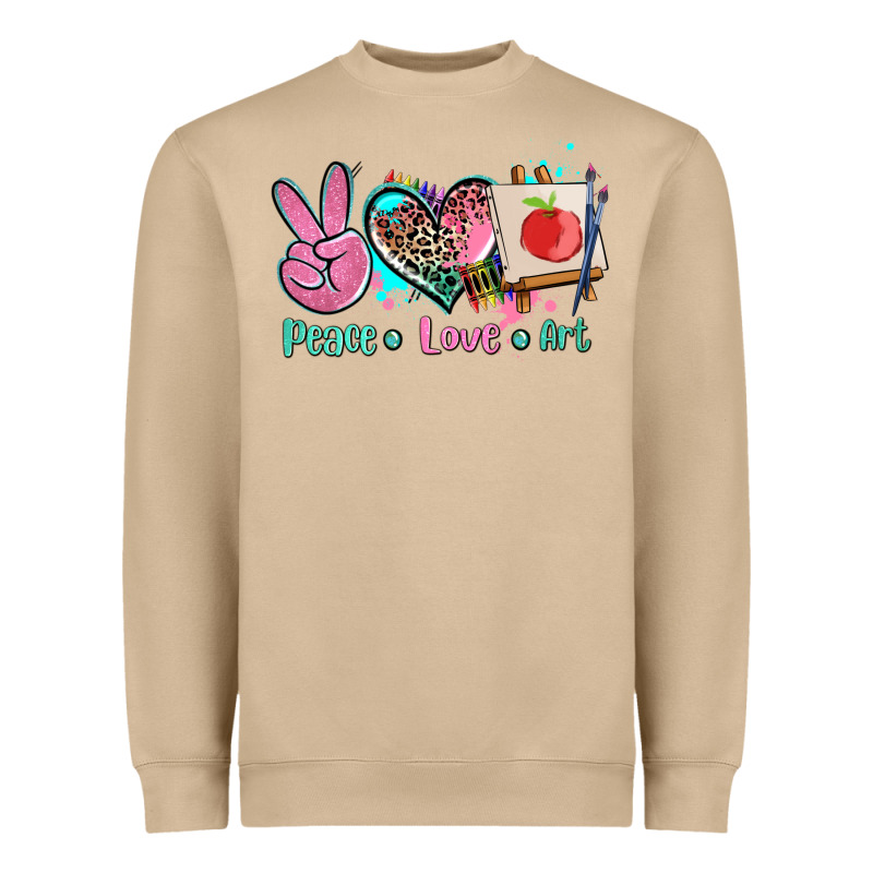 Peace Love Art   Ado Heavyweight Sweatshirt by AdoDesignShop | Teevron