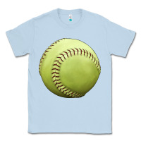 Dusty Blue softball ball Classic Tee - JahusDesignShop