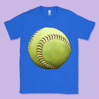 Softball Ball Classic Tee Designed By Jahusdesignshop