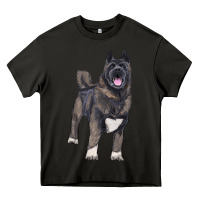 Asphalt American akita Heavy Core Tee - RanaPortraitStore