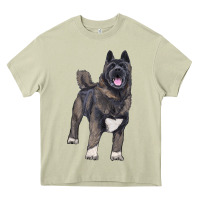Mossy American akita Heavy Core Tee - RanaPortraitStore