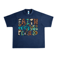 Navy faith over fear Urban Heavy Tee - JahusDesignShop