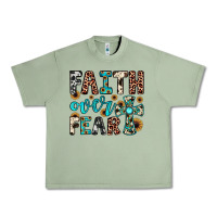 Oil Green faith over fear Urban Heavy Tee - JahusDesignShop