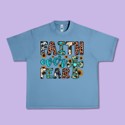 Faith Over Fear Urban Heavy Tee Designed By Jahusdesignshop