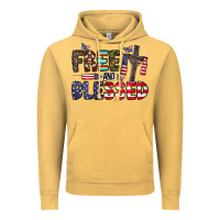 Vintage Mustard free and blessed Vintage Hoodie - CowhideDigitalArt