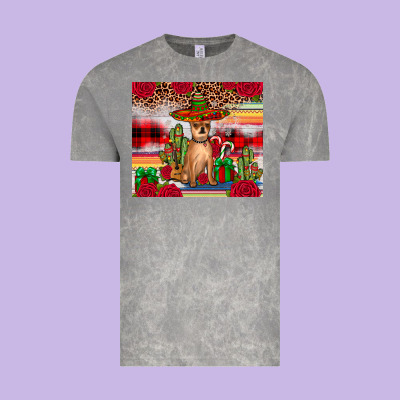 Chihuahua Christmas Vintage Tee Designed By Jahusdesignshop
