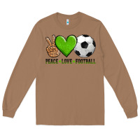 Toasted Coconut peace love soccer Long Sleeve Tee - AdoDesignShop