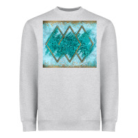 Heather Grey turquoise glitter Heavyweight Sweatshirt - JahusDesignShop