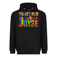Black Western LGBTQ+ Together We Rise Heavyweight Hoodie - BundleAndBundleShop