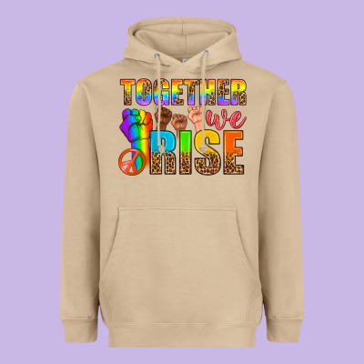 Western Lgbtq+ Together We Rise Heavyweight Hoodie Designed By Bundleandbundleshop