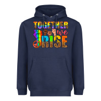 Navy Western LGBTQ+ Together We Rise Heavyweight Hoodie - BundleAndBundleShop