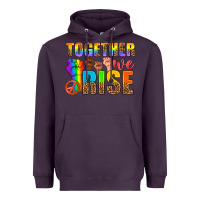 Plum Western LGBTQ+ Together We Rise Heavyweight Hoodie - BundleAndBundleShop