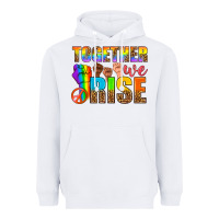 White Western LGBTQ+ Together We Rise Heavyweight Hoodie - BundleAndBundleShop