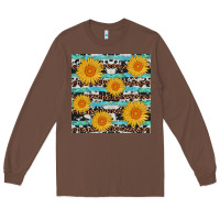 Chestnut sunflower western seamless Long Sleeve Tee - AdoDesignShop