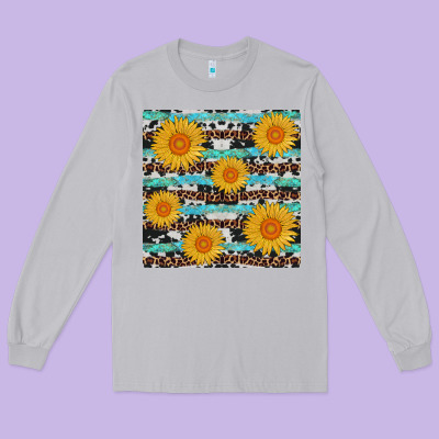 Sunflower Western Seamless Long Sleeve Tee Designed By Adodesignshop